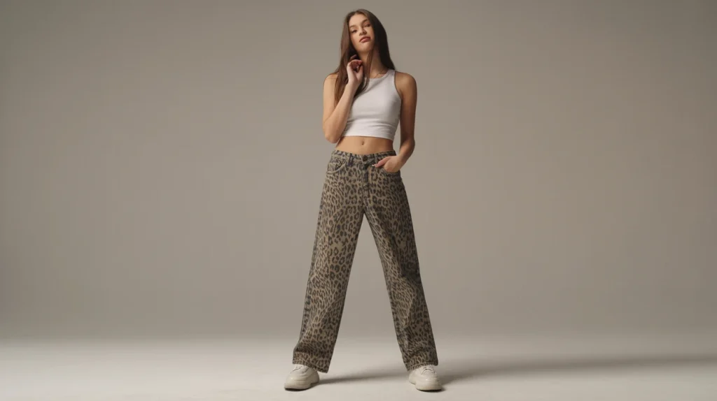 Leopard Print Jeans