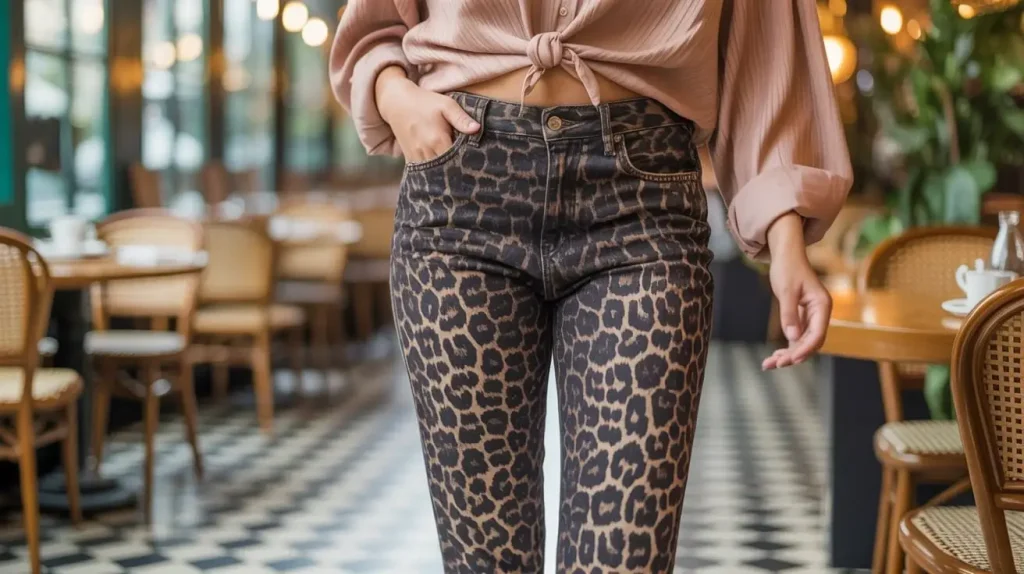 Leopard Print Jeans Petite